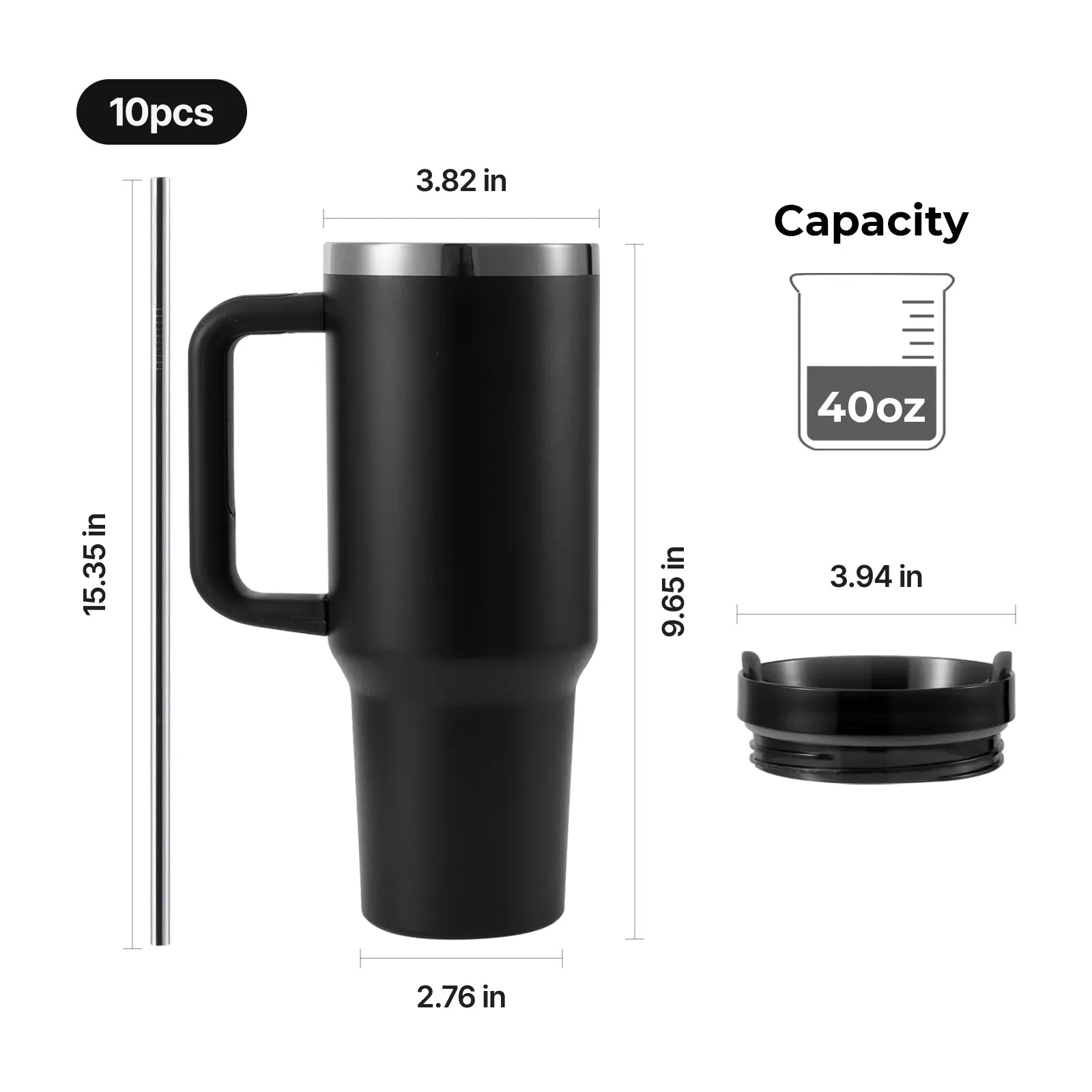 Stainless steel tumbler with handle 40oz 04