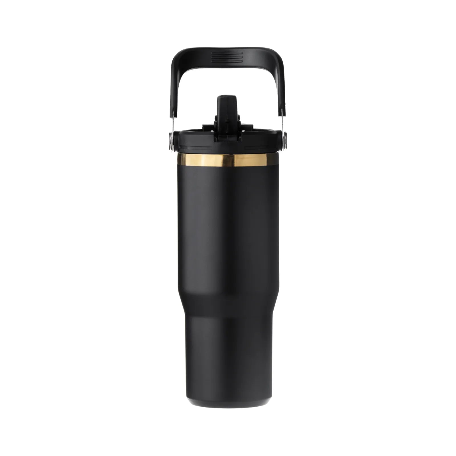 Stainless steel tumbler with handle and straw 30oz 01