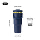 Stainless Steel Tumbler with Handle and Straw (30oz)