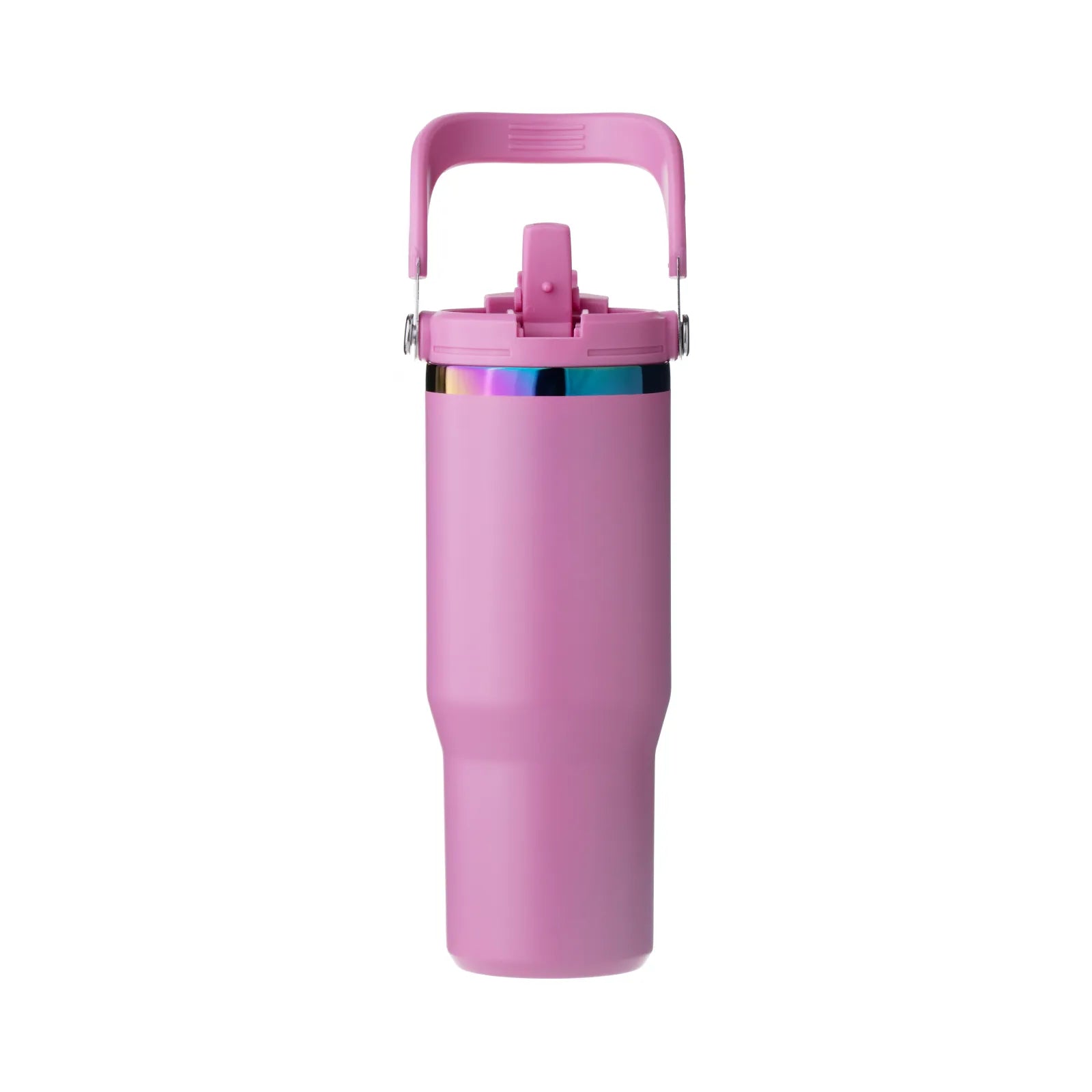 Stainless steel tumbler with handle and straw 30oz 09