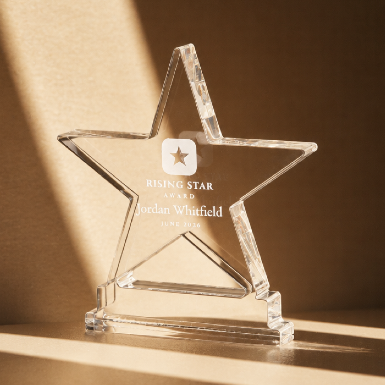 Star shaped acrylic trophy 2pcs 03