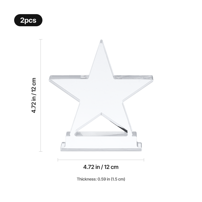 Star shaped acrylic trophy 2pcs 04