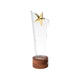 Star-Topped K5 Crystal Trophy with Black Walnut Base