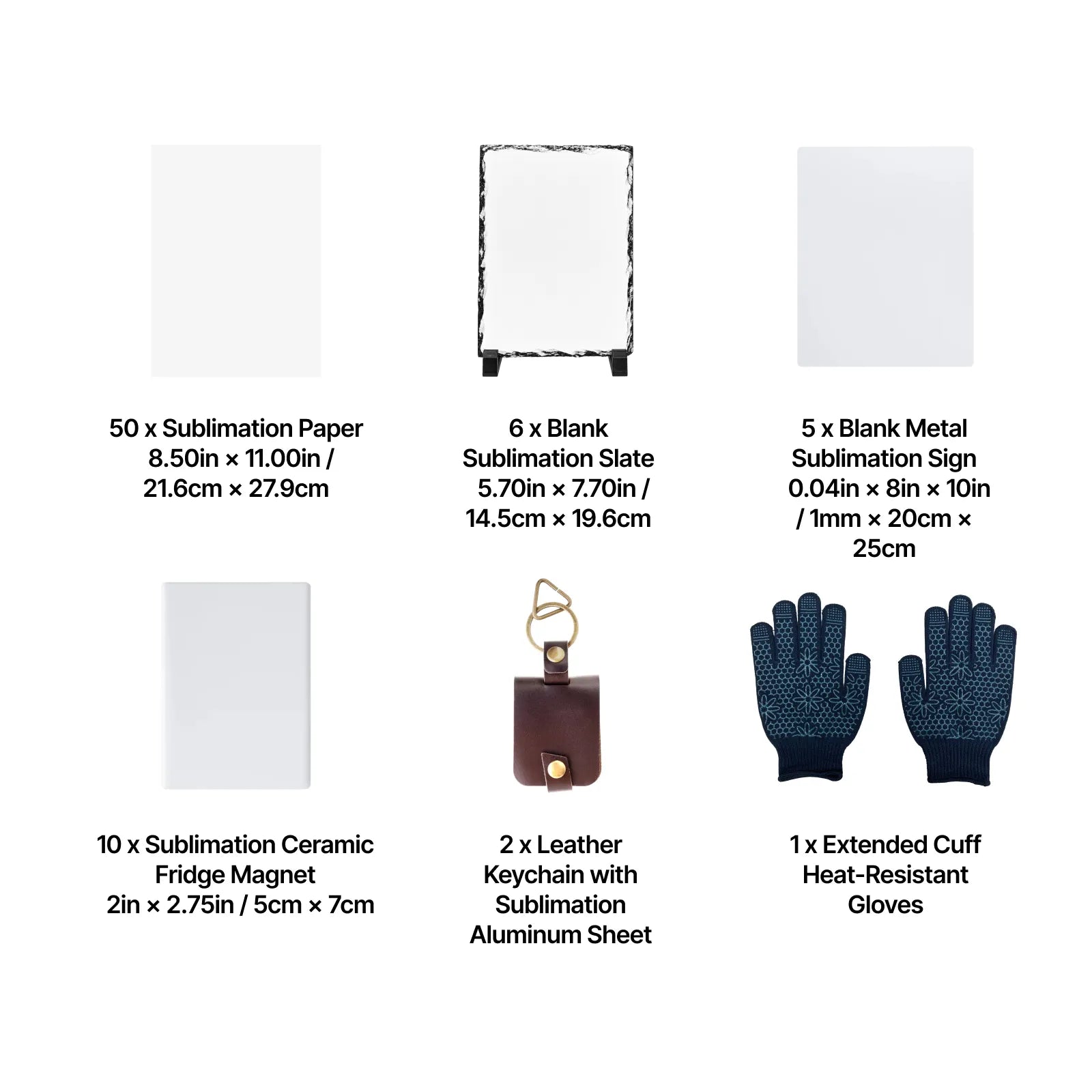 Sublimation blanks starter kit for wonderpress 76pcs 04