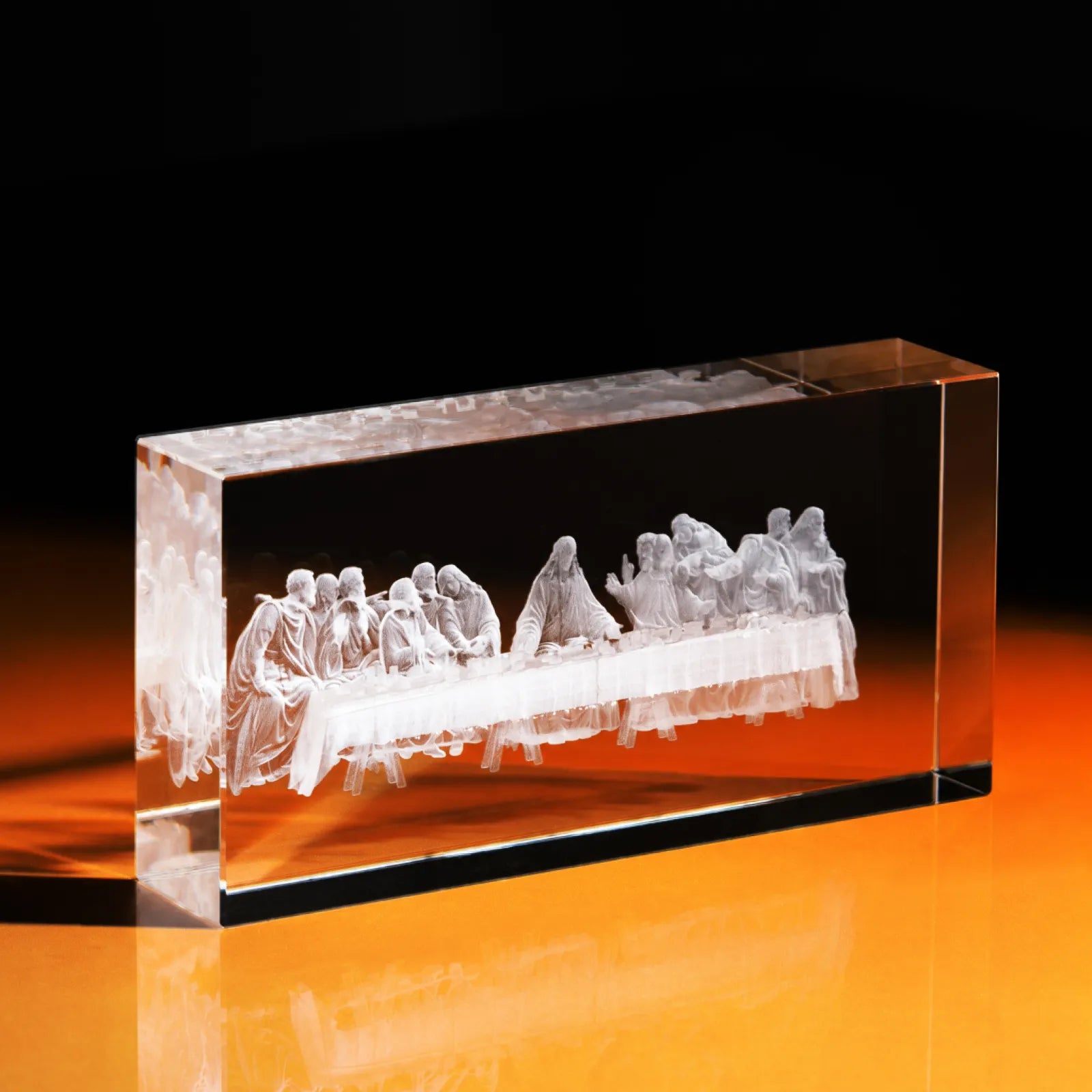Thin rounded rectangular k9 crystal 03