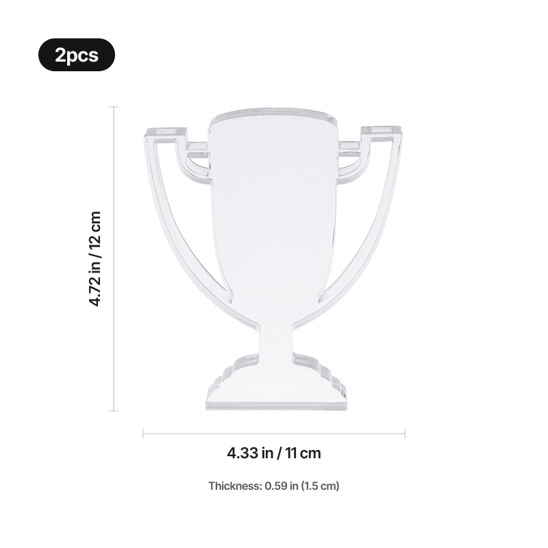 Trophy shaped acrylic award 2pcs 04