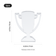 trophy shaped acrylic award 2pcs