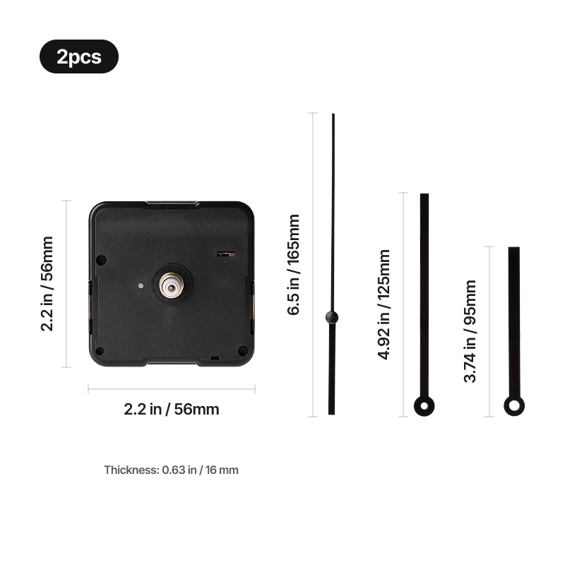 Watch movement and hands diy kit 2 sets 04