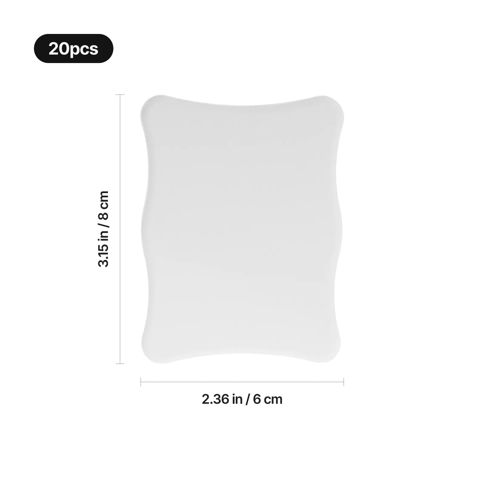 Wavy edge ceramic fridge magnet 03