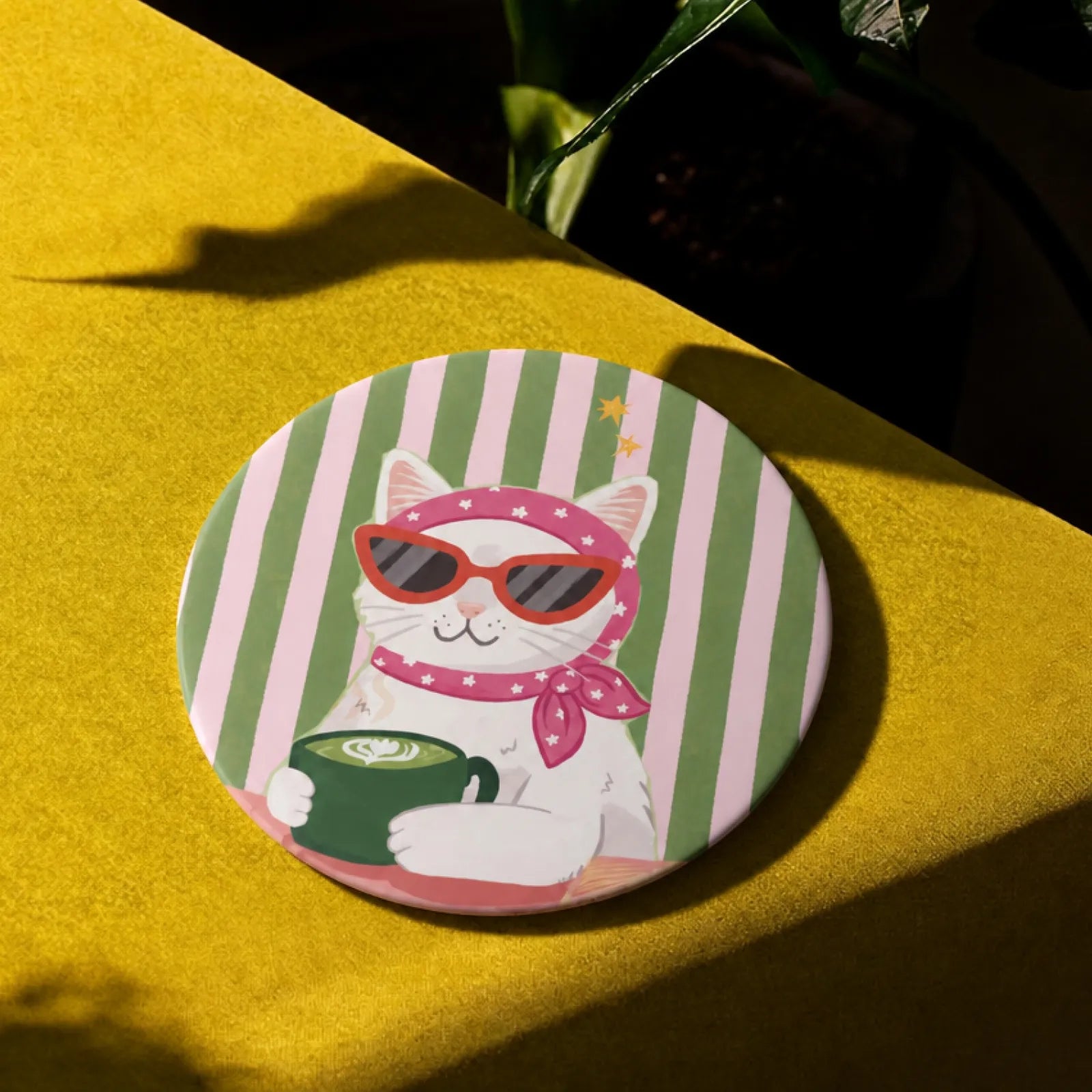 White round sublimation ceramic coasters 8pcs 02