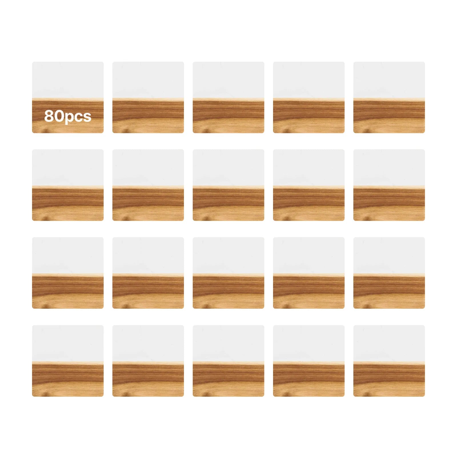 White square marble and wood coasters 01