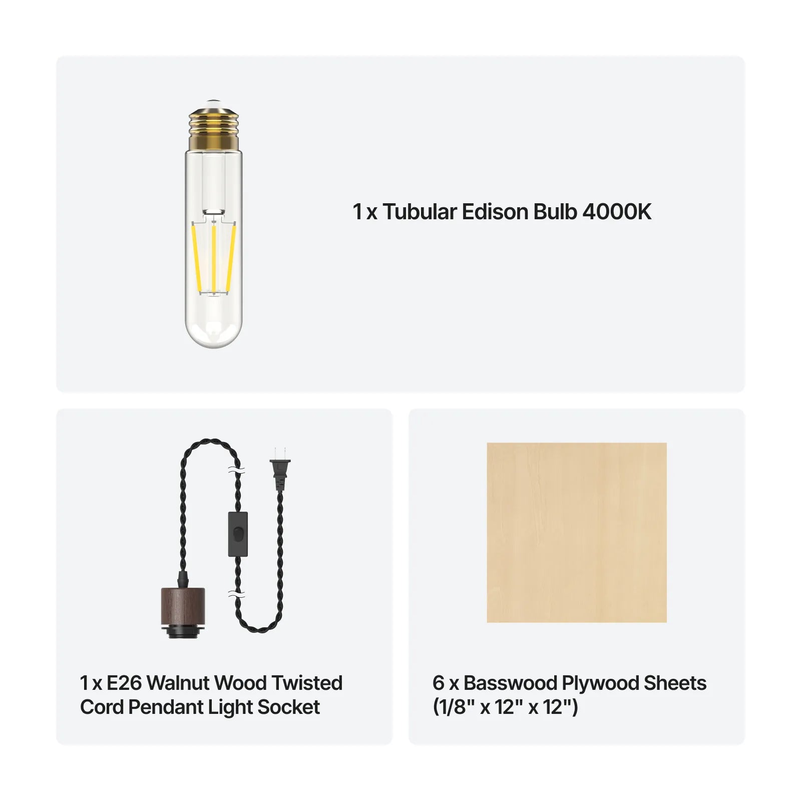 Wooden spiral diy pendant lamp kit 08