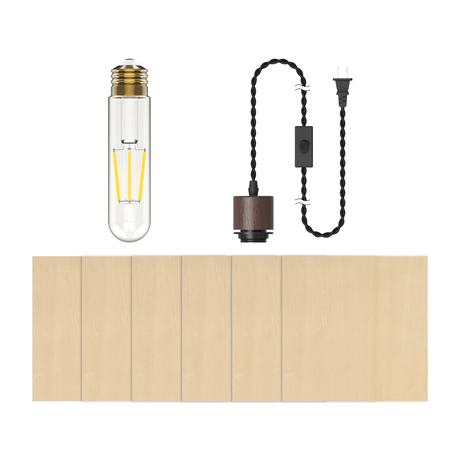 Wooden spiral diy pendant lamp kit 10
