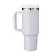 Light Blue Grey to Silver Stainless Steel Tumbler with Removable Handle (40oz)