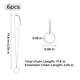 Silver Stainless Steel Hoop Necklace (6pcs)