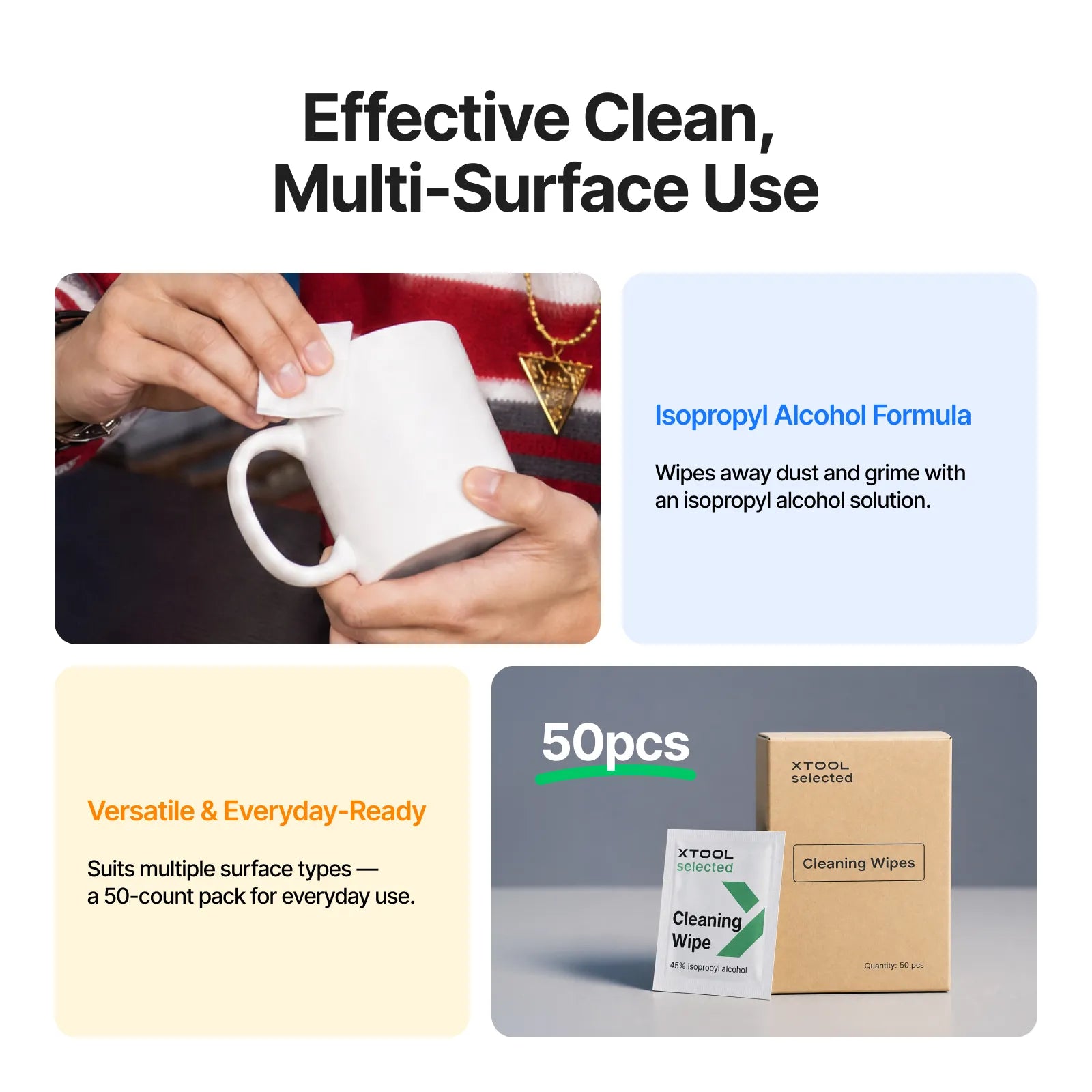 Xtool selected cleaning wipes 50pcs 04