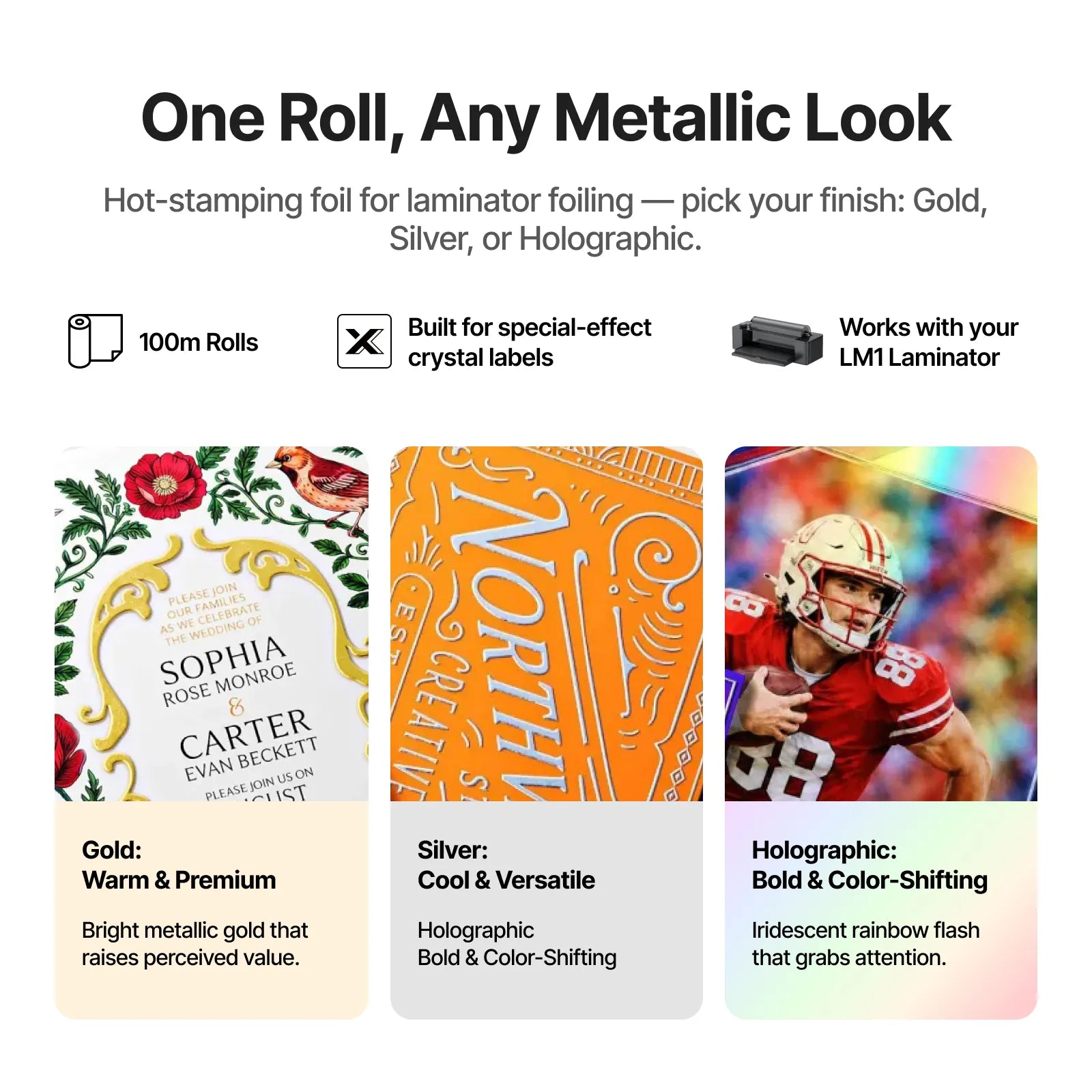 Xtool selected hot stamping foil 100m 02