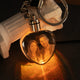 3d photo engraved on heart shaped crystal keychain