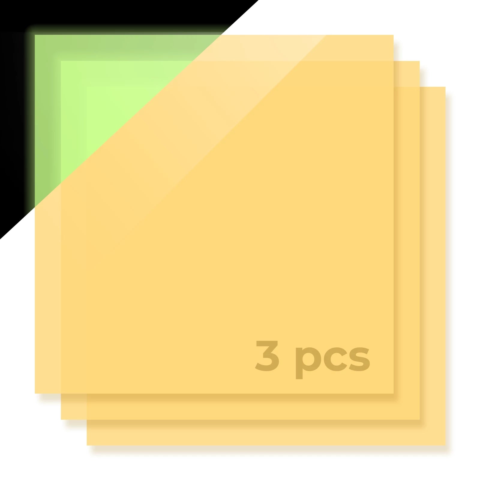 Xtool acrylic plexiglass sheet light yellow glow in the dark comparison