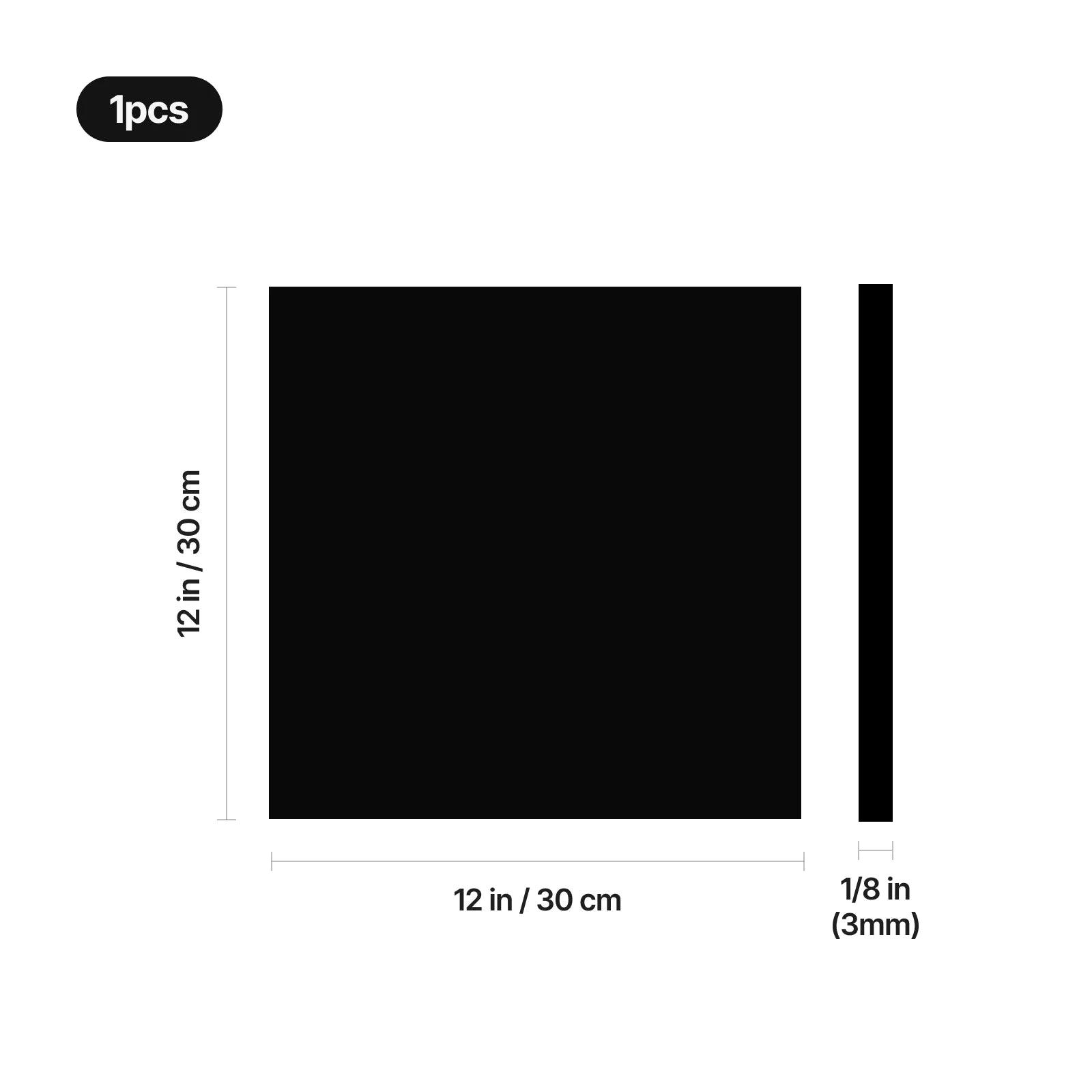 dimensions of opaque glossy acrylic plexiglass sheet for laser cutting