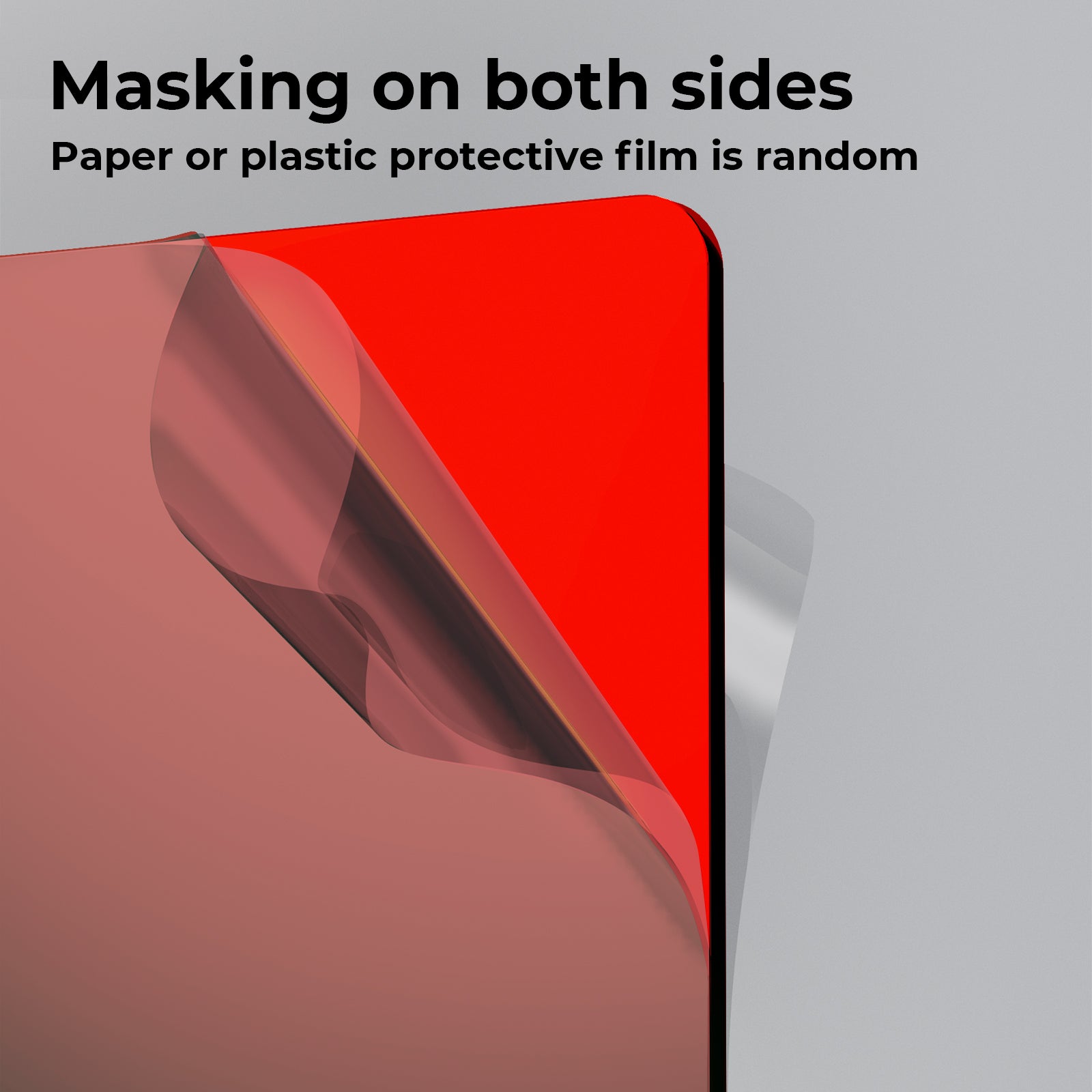 Xtool acrylic plexiglass sheet pale red mirror laser cutting masking