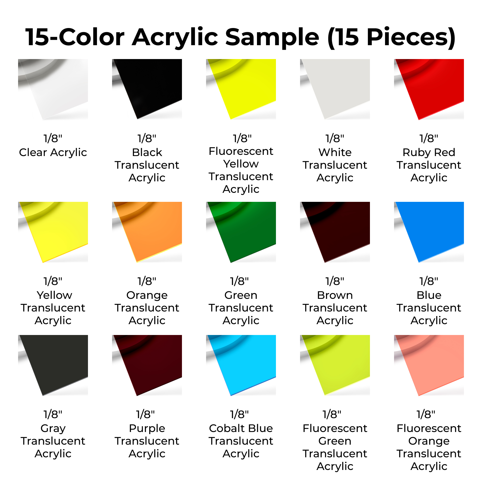clear colored acrylic sheets for laser cutting crafts