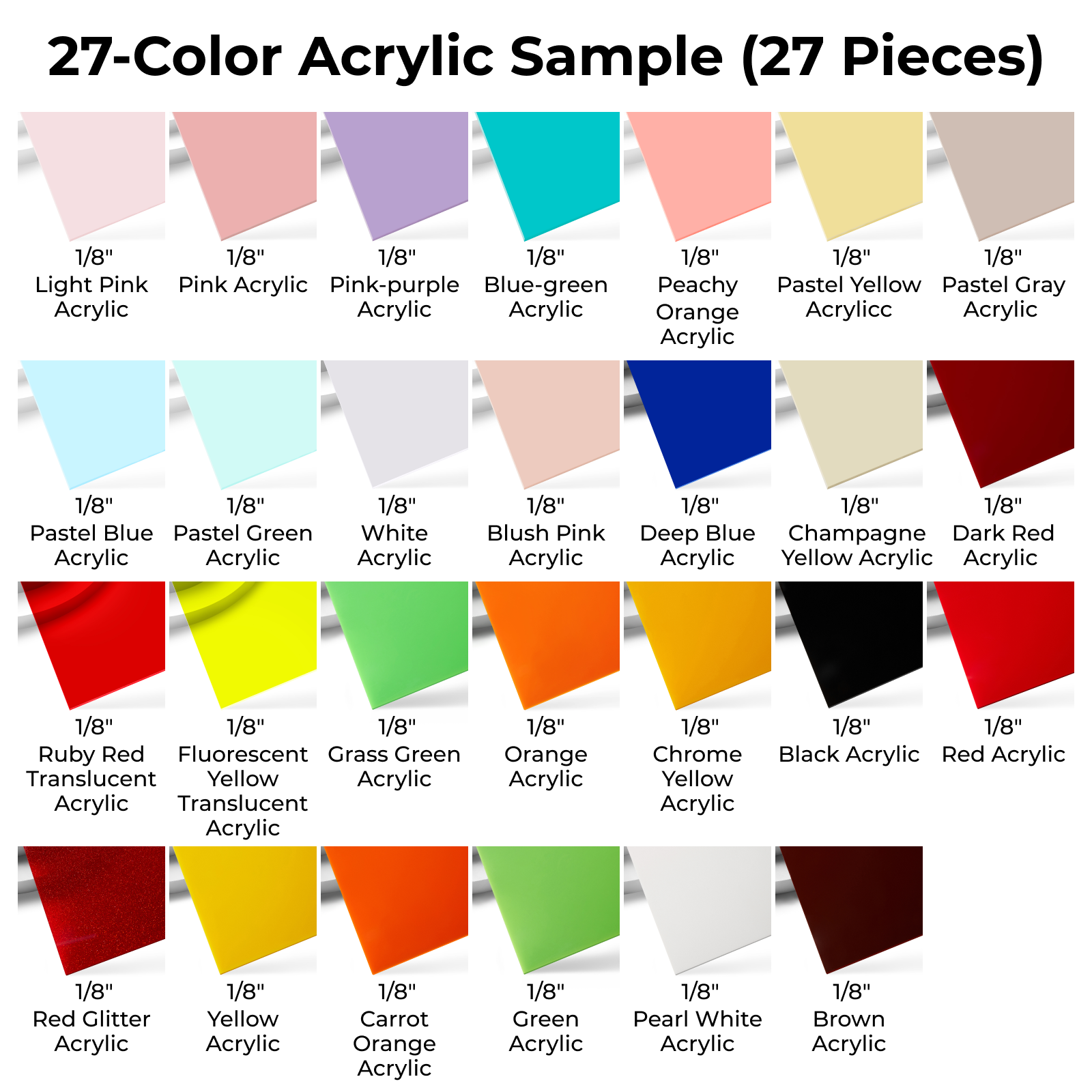 colored acrylic sheet color options for diy craft projects