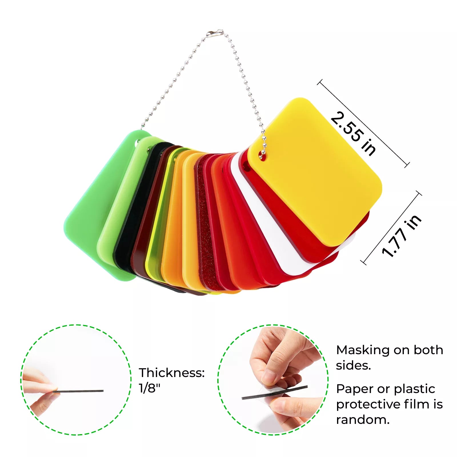 colored acrylic sheet dimensions and thickness for laser cutting