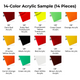 acrylic sheets with different color options for laser cutting