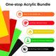 colored acrylic sheets trial kit bundle for laser cutting 