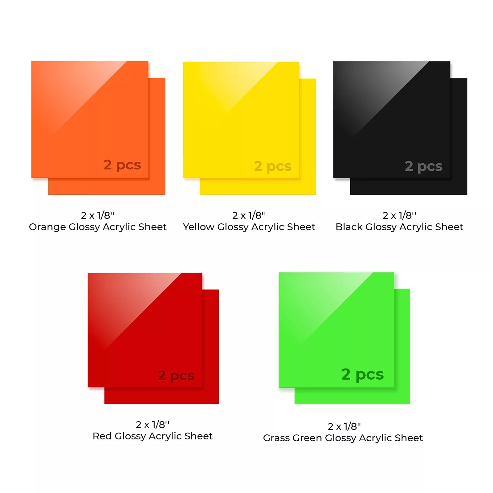 Xtool colored glossy acrylic sheets laser cutting