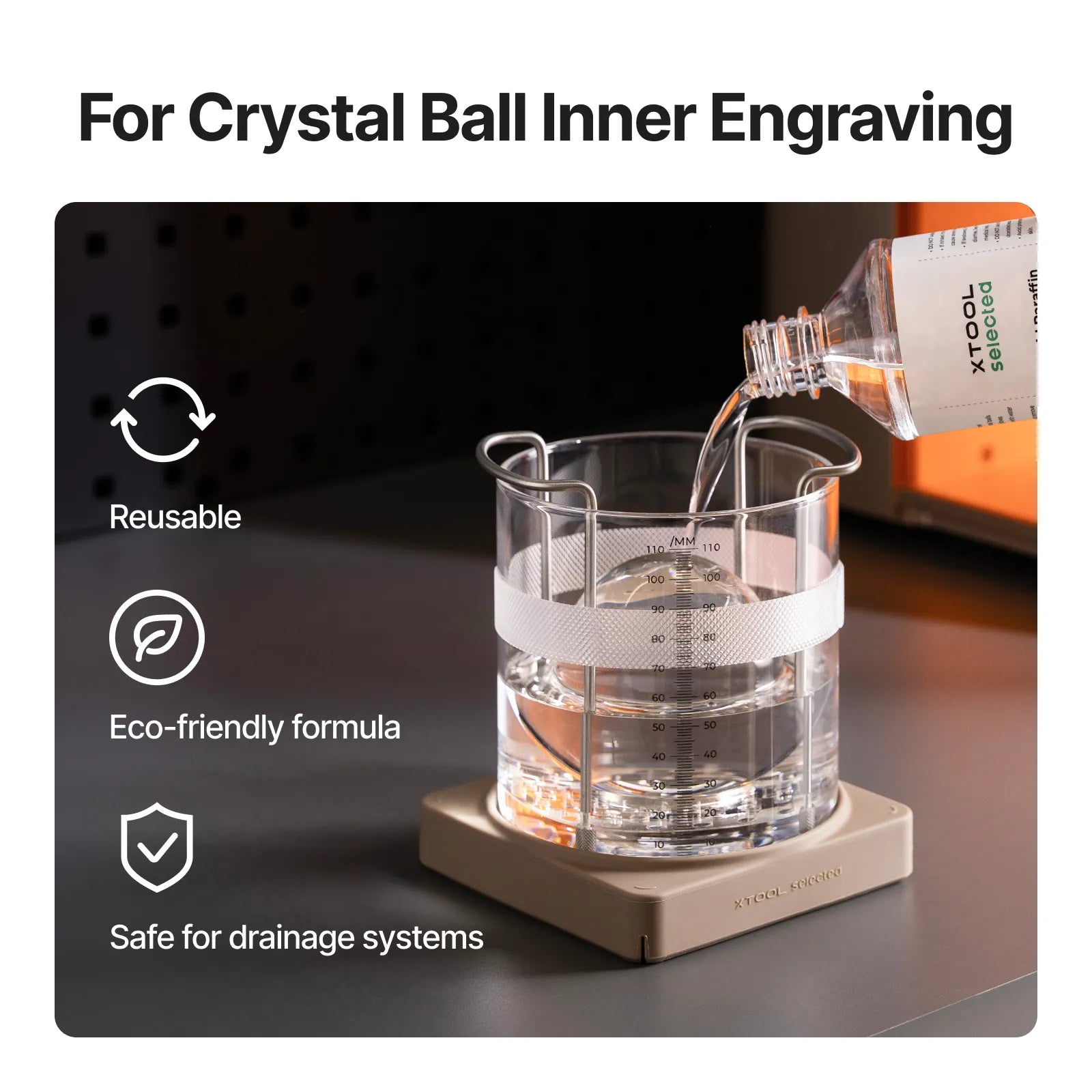 Xtool crystal ball subsurface laser engraving reusable eco friendly safe