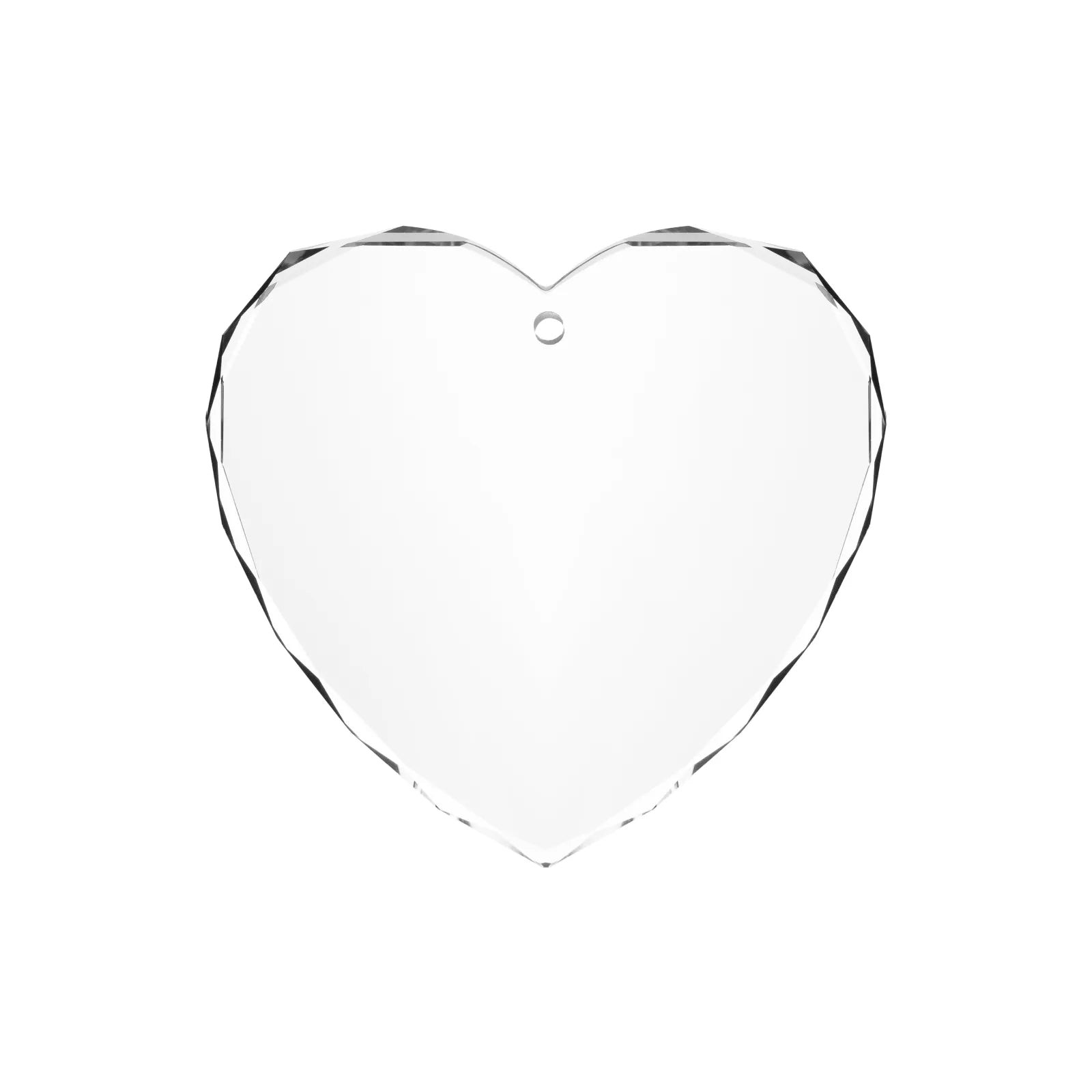 K5 Crystal Faceted Heart-Shaped Ornament (3pcs)