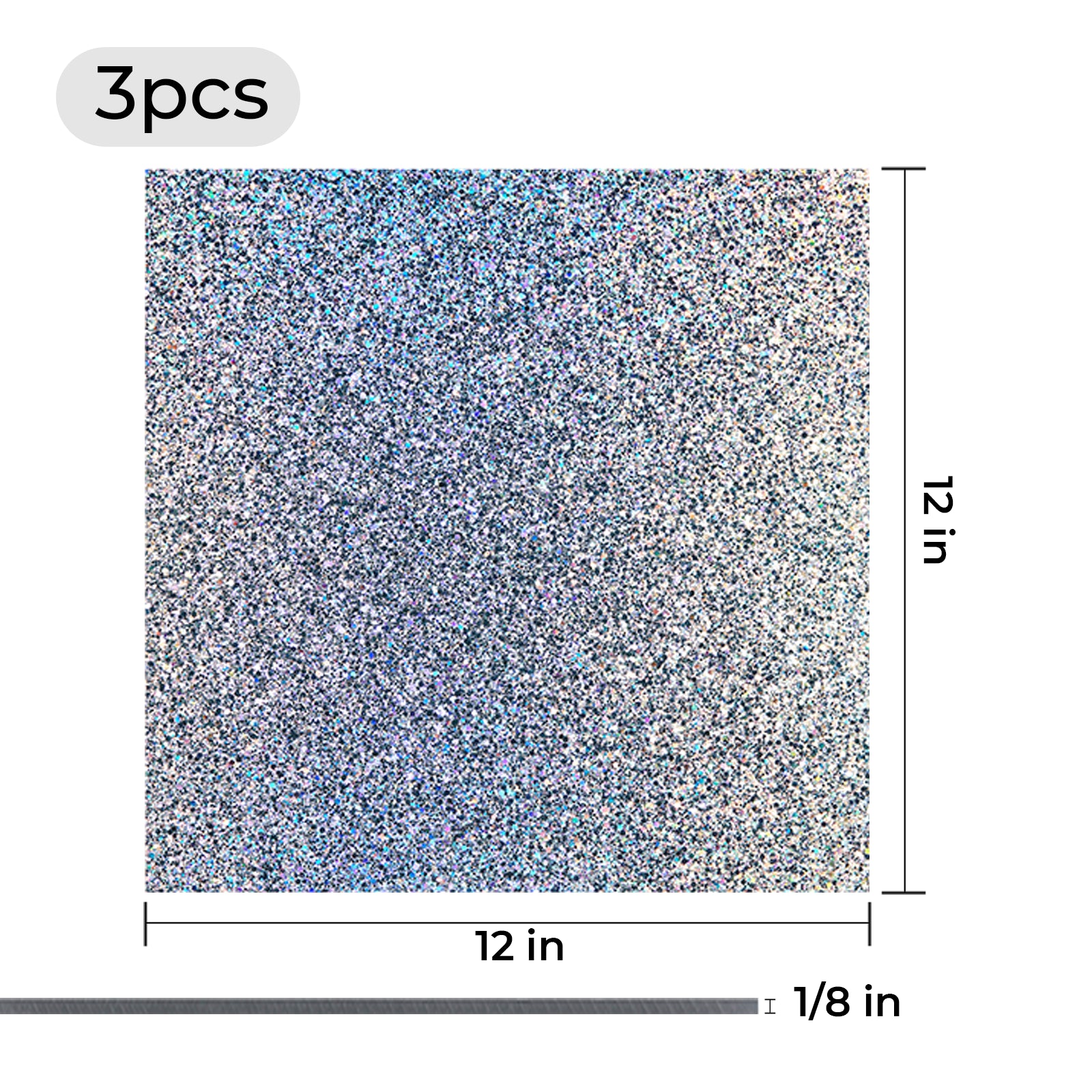 Xtool holographic silver sparkle glitter acrylic sheet plexiglass laser cutting dimensions