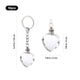 dimensions of laser engraved crystal heart shaped keychain with lights