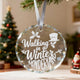 laser engraved crystal Christmas ornament