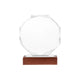 Octagonal crystal trophy for laser engraving