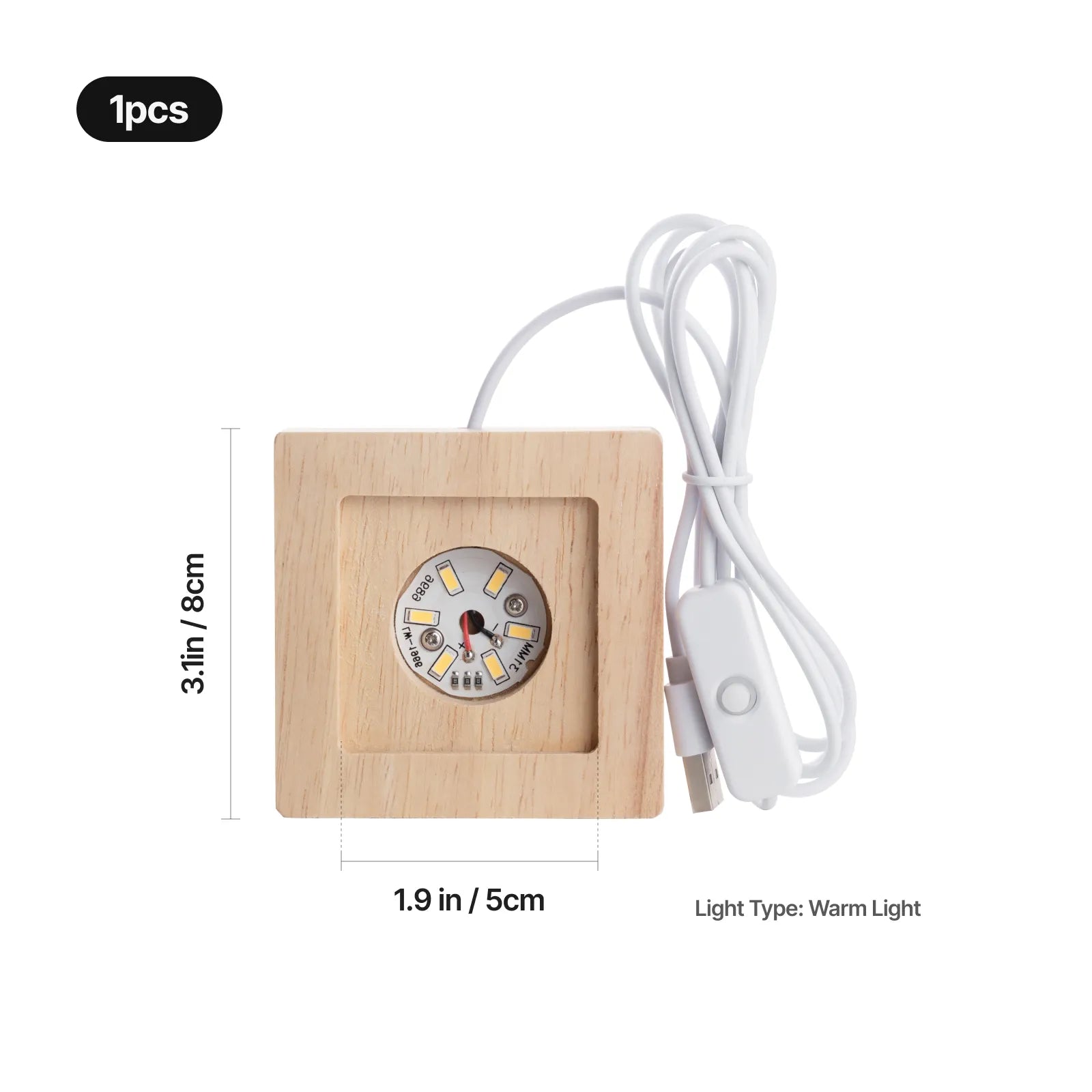 Xtool led light base for 3d crystal rectangle dimensions