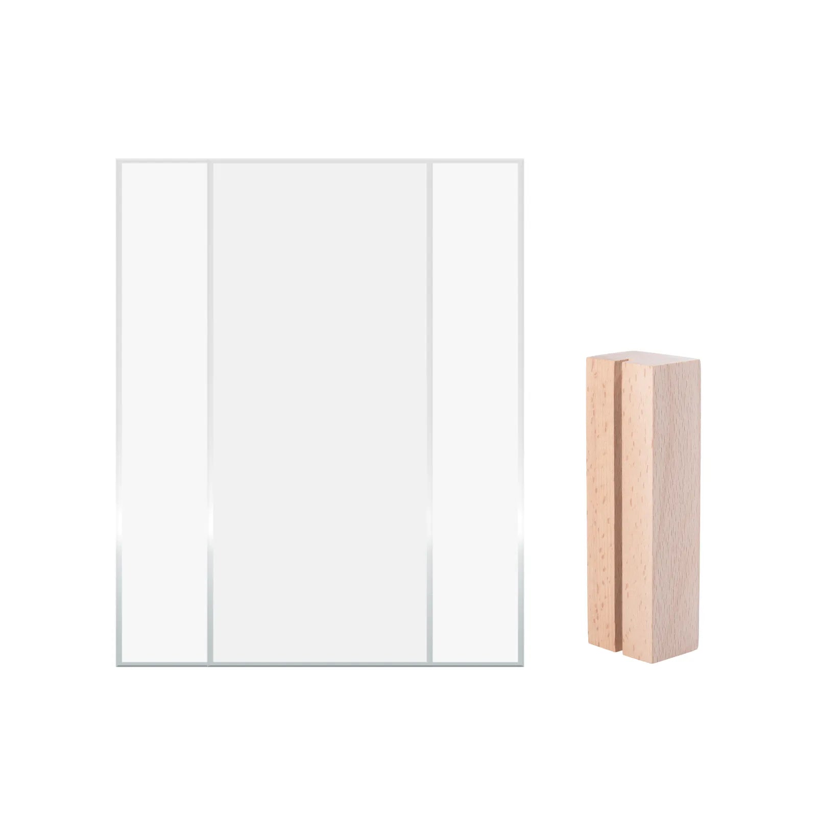 battery powered rubber wood LED light base for acrylic sheets display