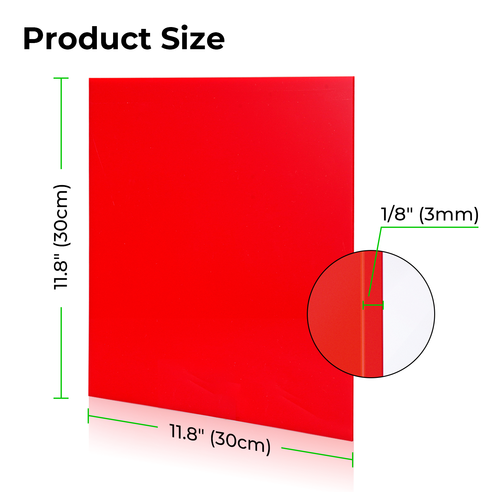 Xtool red acrylic sheets trial kit laser cutting dimensions