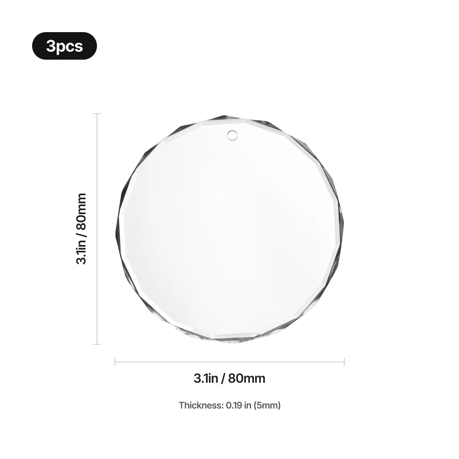 Xtool round laser engraving glass ornament dimensions