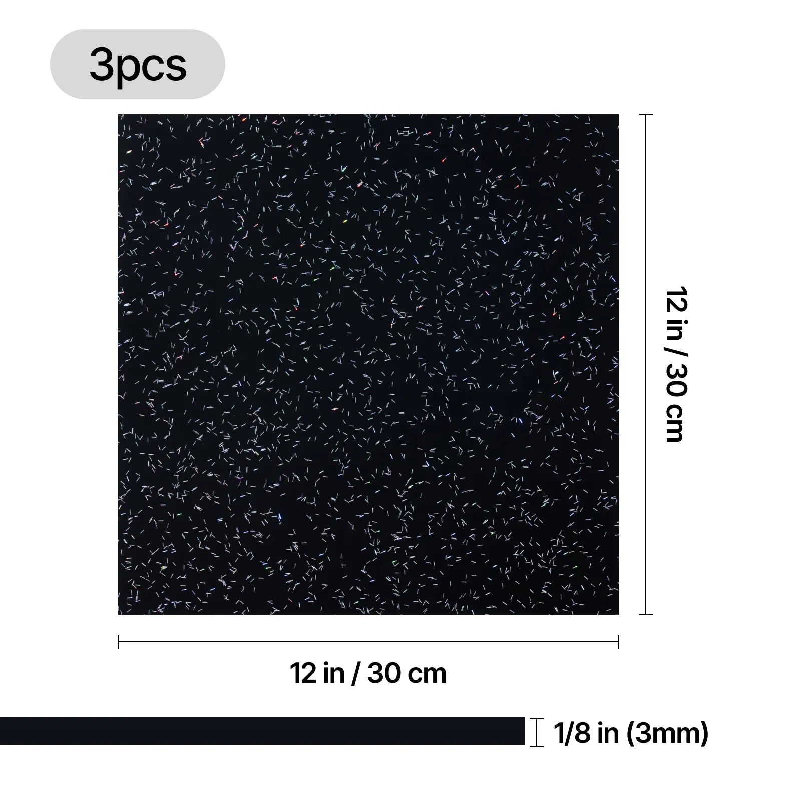Xtool sprinkles glitter black acrylic sheets laser cutting dimensions