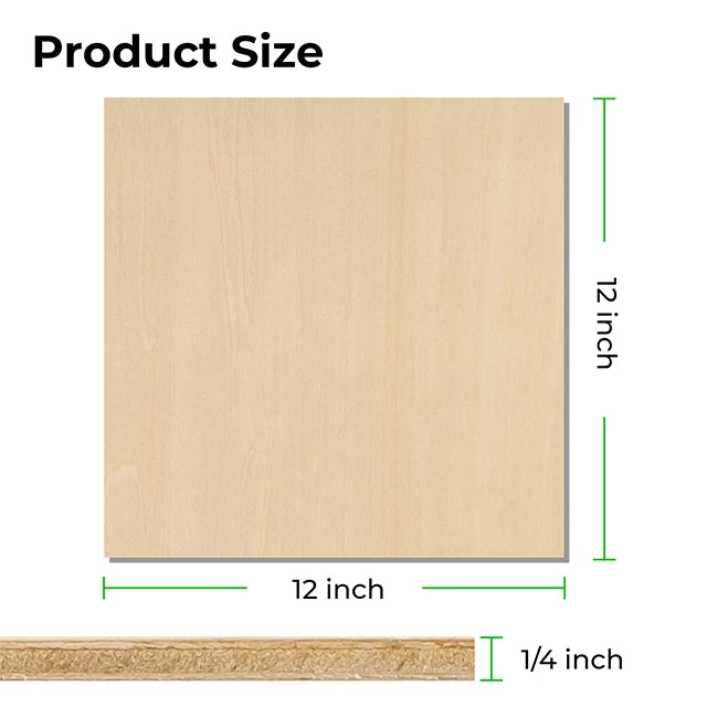 OUYZGIA 16 Pcs Plywood Basswood Sheets 400x400x3mm 15.7”x15.7”x1/8”  Unfinished Wood Sheet for Laser Cutting Engraving DIY (400x400x3mm, 16 Pcs)