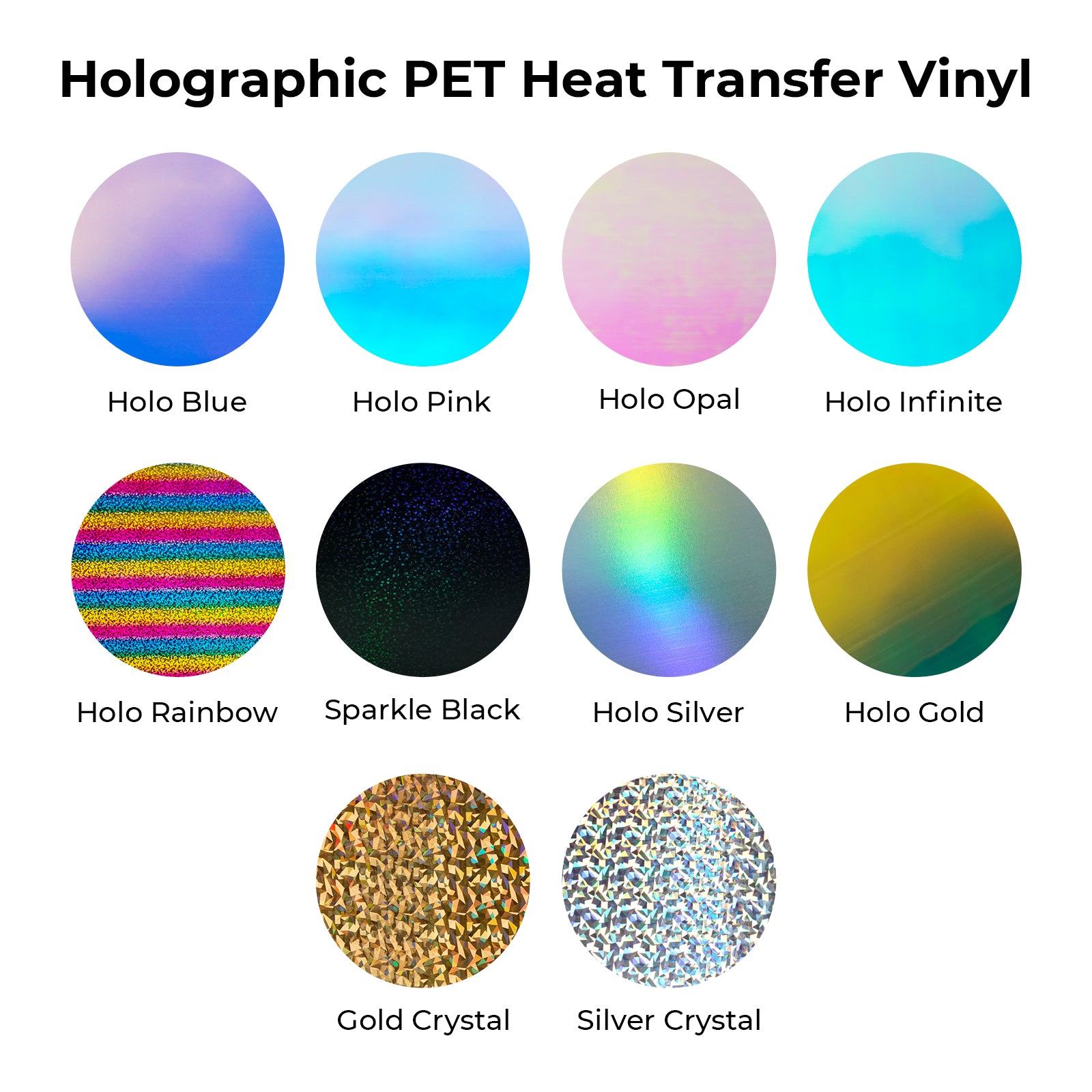 Holographic PET Heat Transfer Vinyl