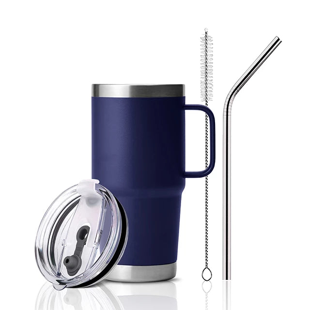 Navy Stainless Steel Tumbler kit with Handle (20oz)
