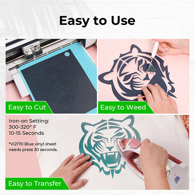 Kit vinile per trasferimento termico (60 pezzi + 3 rotoli)