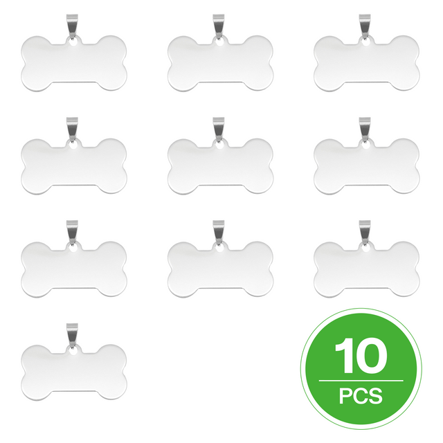 Stainless Steel Dog Tag for Laser Engraving (10pcs)