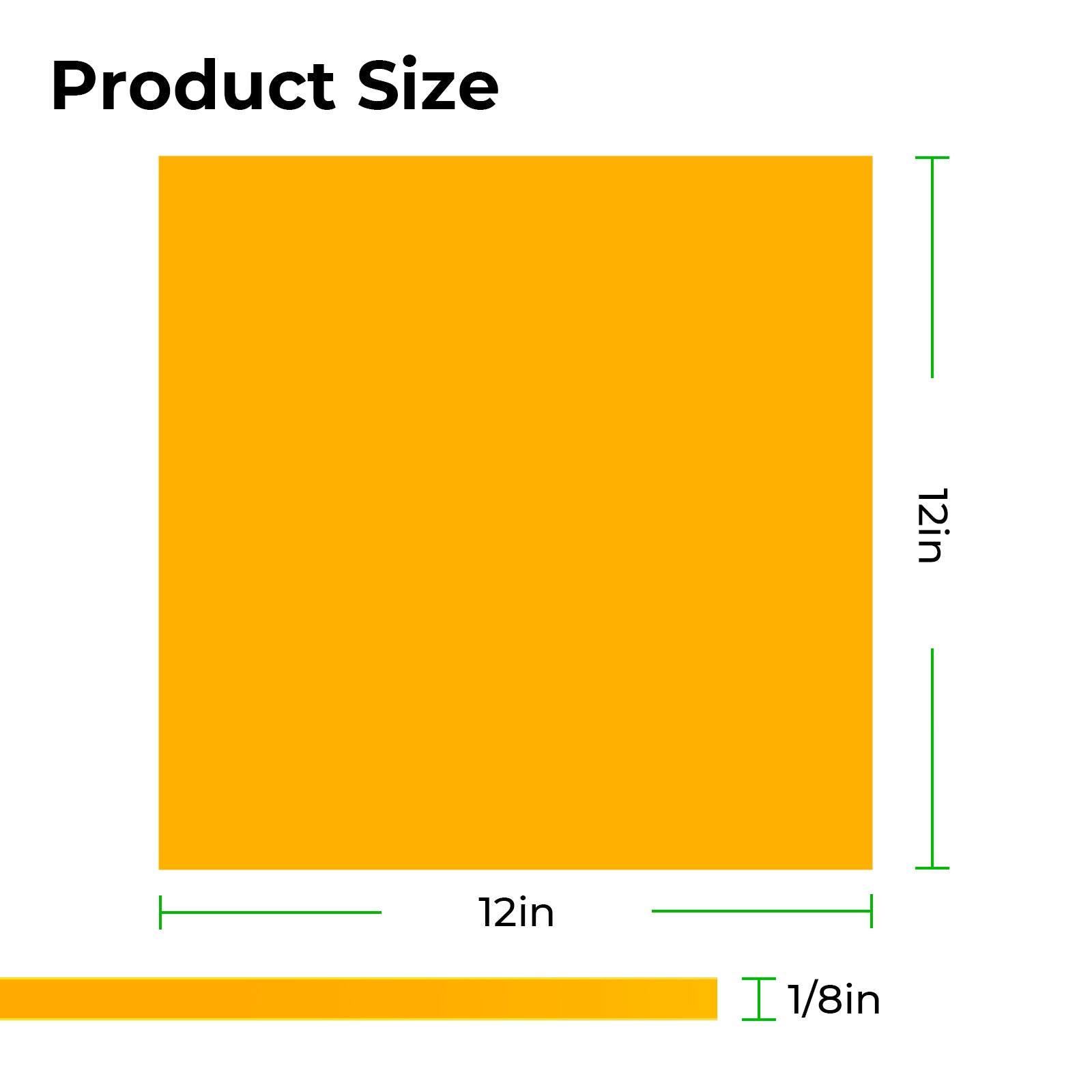 dimensions of yellow glossy acrylic plexiglass sheet for laser cutting and diy crafting